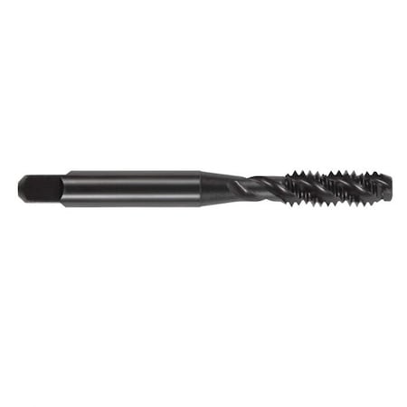 Nitro-Max Spiral Flute Tap, Series 2160N, Imperial, UNF, 1032, Bottoming Chamfer, 3 Flutes, Cobalt, Black O 216N010F